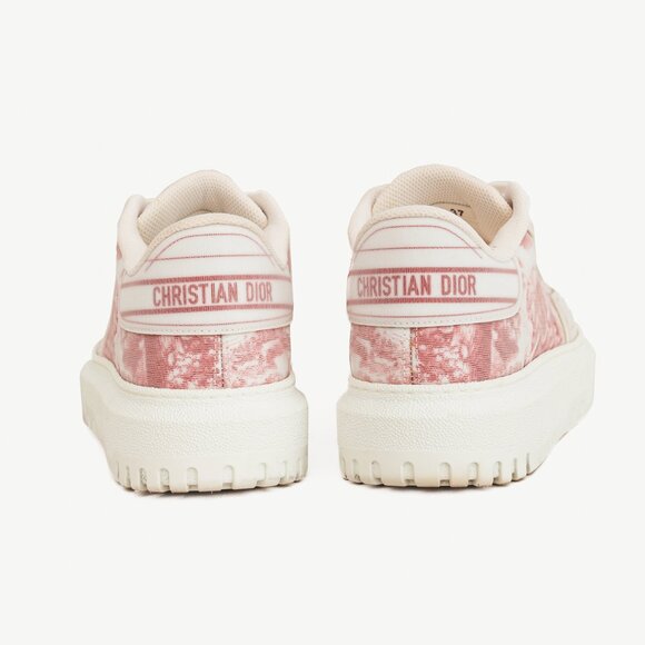 Dior Addict Framboise Toile de Jouy Neoprene Low-Top Sneakers - Picture 3 of 13